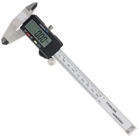 Calibrador digital de 0-150 mm, herramienta de medición electrónica de acero con pantalla LCD de fácil lectura.