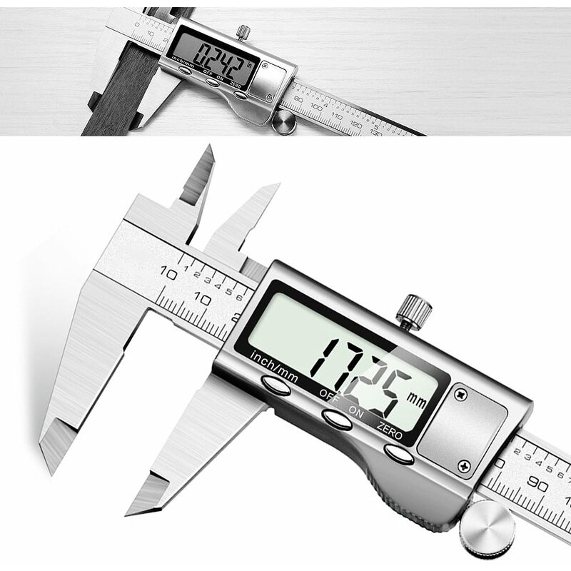 

Thsinde - Calibrador digital de 1 pieza - Calibrador digital profesional Calibrador de 150 mm Medición precisa y rápida, Herramienta de micrómetro