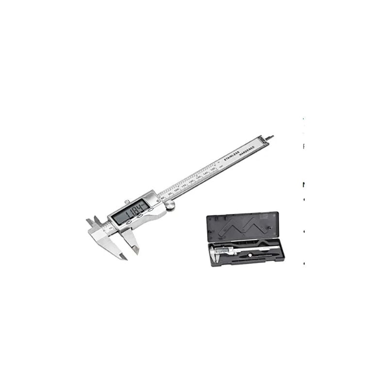 

Calibrador digital de calibre de 150 mm, gran calibrador digital Pantalla LCD con batería ajustable y destornillador ajustable con precisión