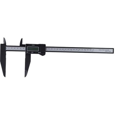 Calibrador electrónico digital aislado de 300 mm con regla de carbono y mordaza larga. Herramienta de medición de 300 mm.