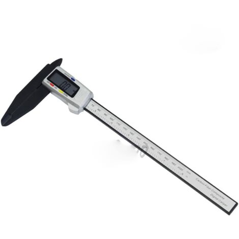 Calibrador electrónico digital, calibrador vernier de plástico, micrómetro de mordaza larga, medidor de diámetro interior y exterior, herramientas de medición