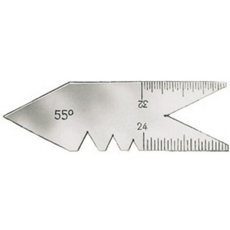 Calibre d'affûtage pour outils à fileter, Pour filetage : 55°