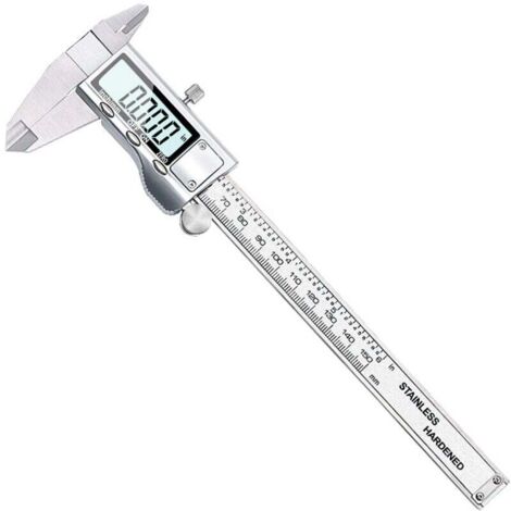 Calibre digital de taller KZQ 150 mm, IP20 - Modelo 1300EAPB - Herramienta de medición de precisión para el taller - Múltiples configuraciones de medición - Incluye batería