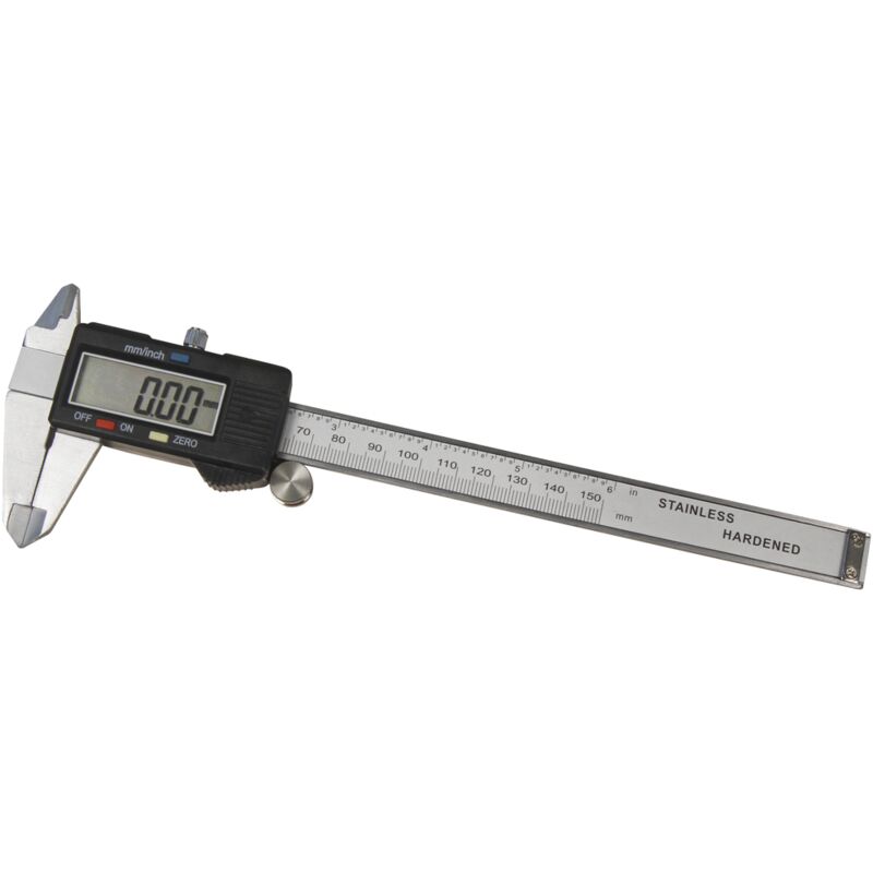 

calibre digital McPower '' MS-150 '' 150 mm, pantalla LC, mm y pulgadas