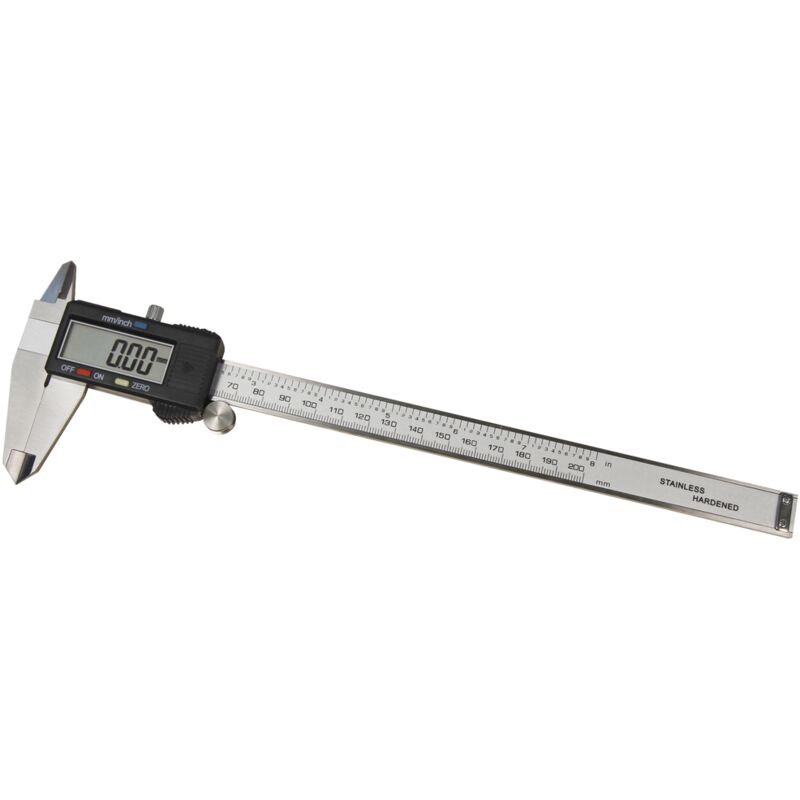 

calibre digital McPower '' MS-200 '' 200 mm, pantalla LC, mm y pulgadas
