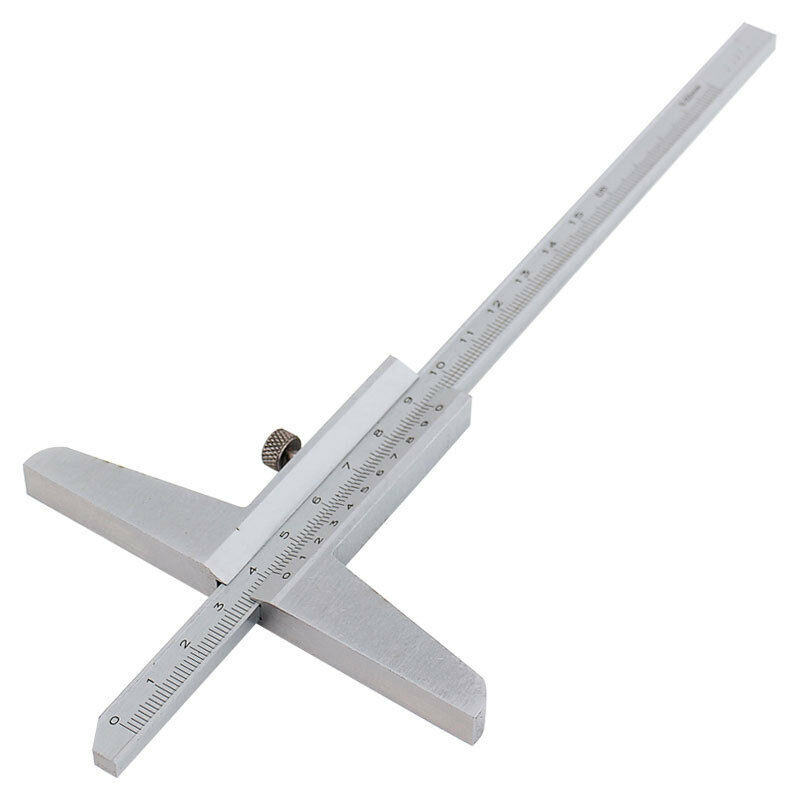 Calibre Vernier Profondeur , jauge Vernier Profondeur en acier inoxydable pour différents types de processus de machines 1pcs(0-150mm)