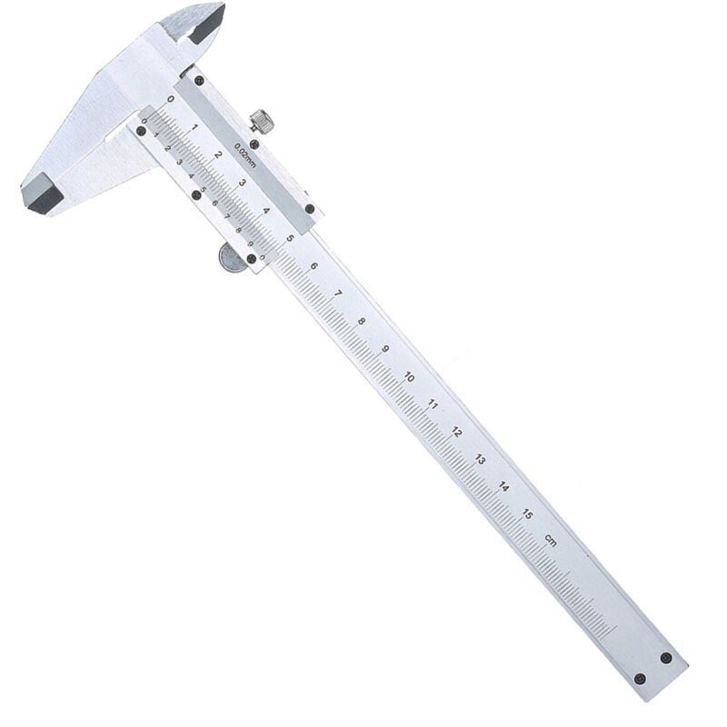 Image of Decdeal - Calibro a corsoio in acciaio inossidabile 0-150 mm, strumento di misurazione con calibro scorrevole, misurazione micrometrica della