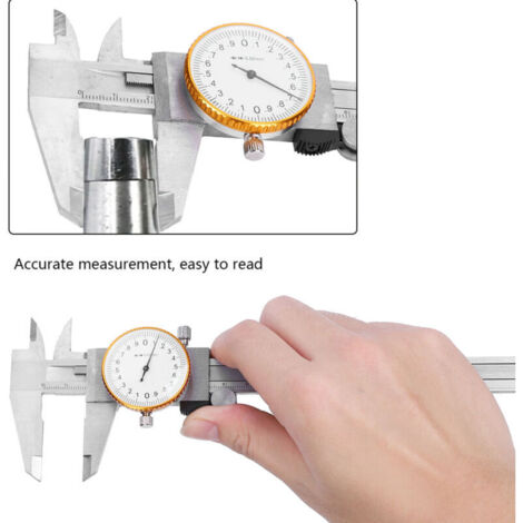 Calibro a quadrante Eosnow, calibro antiruggine ad alta durezza 0-150 mm, per strumenti di misurazione fai-da-te, attrezzature di misurazione, forniture fai-da-te