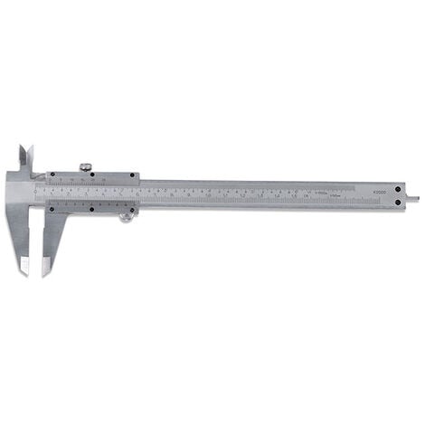 Calibro analogico in acciaio satinato graduato utile 150 mm FERVI C019/150