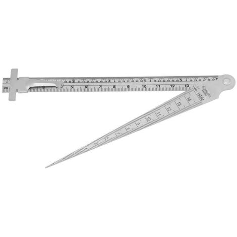 Calibro conico 0,1-15 mm, cuneo in acciaio inossidabile ad alta precisione, calibro conico, righello, strumento di misurazione