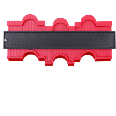 DRILLPRO Calibro di profilo Charminer Copia Duplicatore di profilo in plastica Righe Duplicazione Gauge Cerchio Telaio Calibro di profilo Strumento per avvolgere tubi Cornici circolari CondottiMarcatura in leg