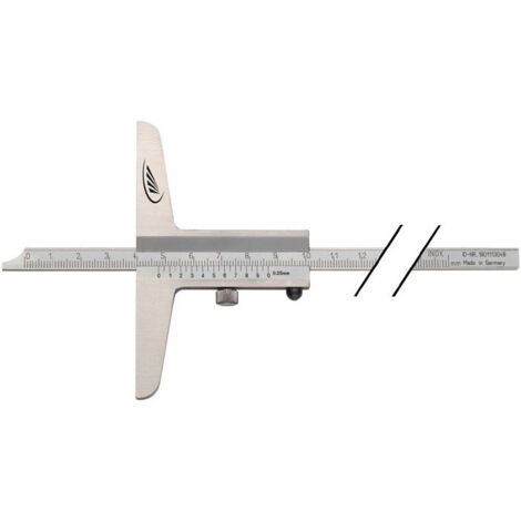 Calibro di profondità DIN 862 200mm guida dritta 8x3mm H.PREISER