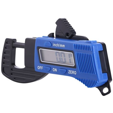 Calibro di spessore digitale, calibro di spessore 0-12 mm con display digitale, strumento di misurazione micrometrica della larghezza per carta, pelle PU, lamiera, gioielli