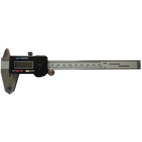 Calibro Digitale Inox Mm 150 Display Lcd 5 Cifre Con Batteria
