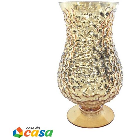Calice portacandela in vetro oro lanterna da decorazioni idea regalo per natale