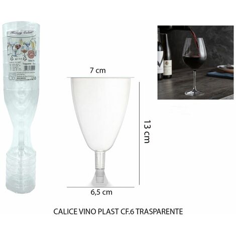 Set Di Bicchieri Da Vino E Champagne In Plastica Da 5 Pezzi, Bicchiere  D'acqua Rotondo Trasparente Per Esterni