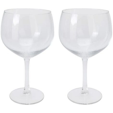 Calici decorativi Gin Tonic in vetro trasparente 650 ml set da 2