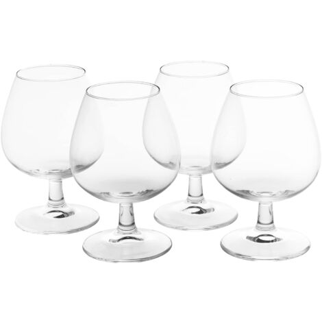 Calici decorativi in vetro trasparente per whisky 350 ml set da 4