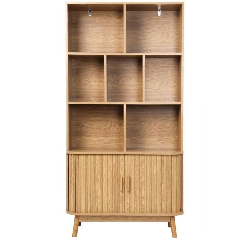 Calicosy - Bibliothèque 2 portes coulissantes H158 cm - ernest