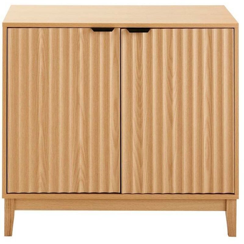 Calicosy - Buffet 2 portes avec façades effet vague L80 cm - bologne