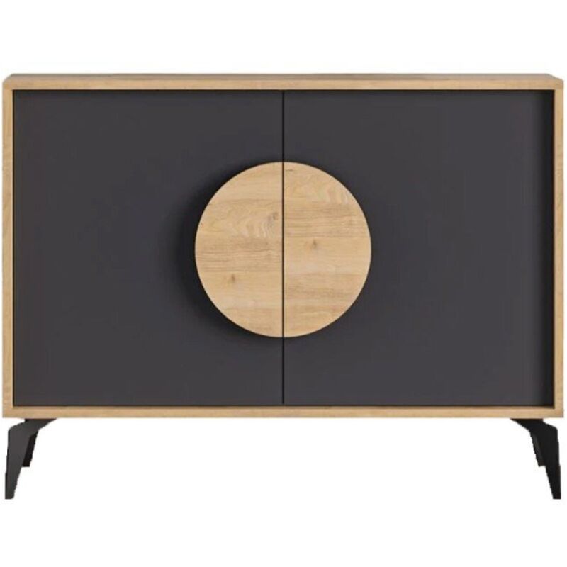 Calicosy - Buffet 2 portes avec pieds en métal L110 cm - vae