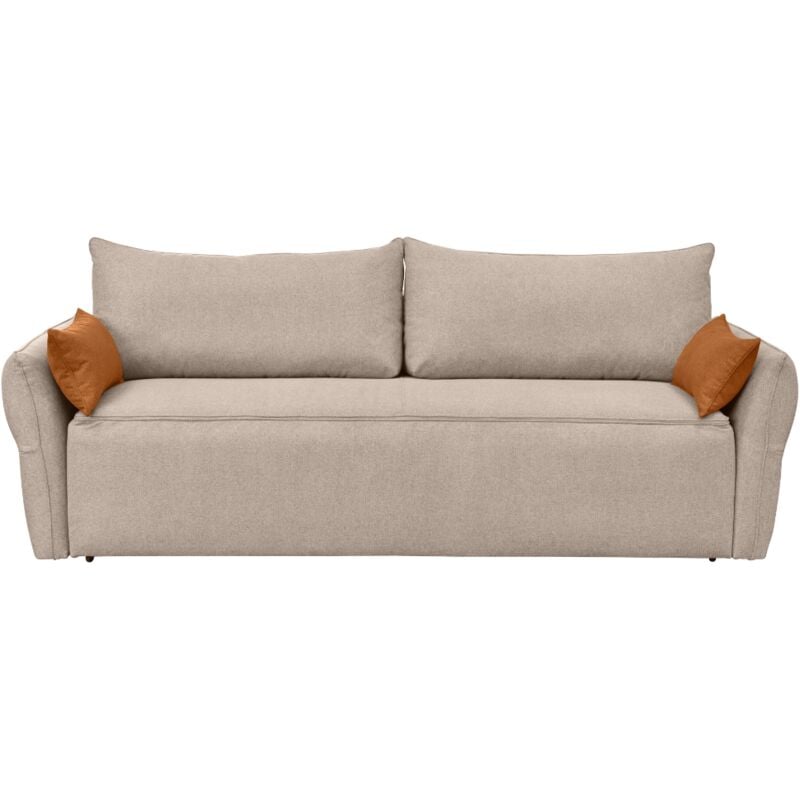 Calicosy - Canapé convertible 3 places avec coffre et surmatelas L238 cm - lagos