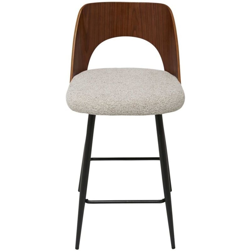 Signature - Chaise de comptoir en tissu beige L45 cm - austin