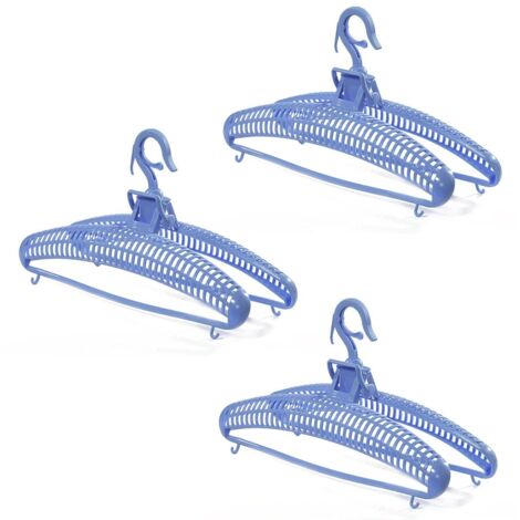 10 Cintres à Pinces Métal - Anti-Dérapants Pour Bottes, Jupes, Pantalons | Range-Robe Portable