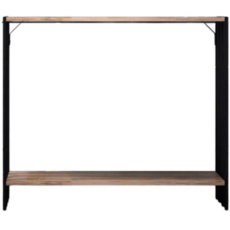 CALICOSY - Console décor pin atlantique et noir L90 cm - VERONA