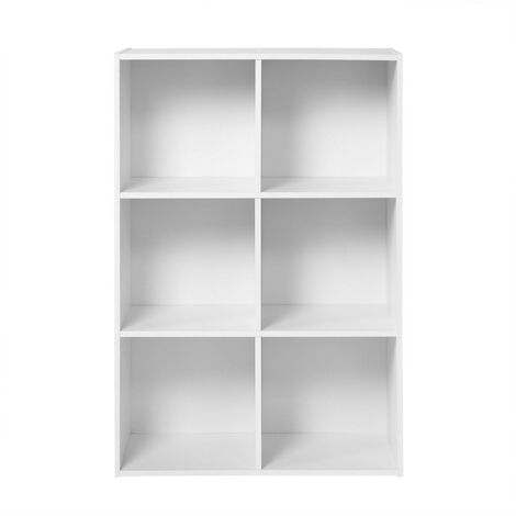 Calicosy – Étagère de rangement 6 cases en MDF – H91,5 x L61,5 cm – Panneaux de particules 12 mm – Aspect moderne pour intérieur