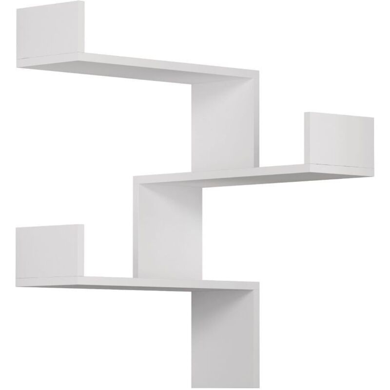 Calicosy - Etagère murale d'angle 3 étagères H90 cm - Luska