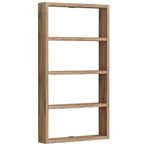 Calicosy – Étagère murale 4 tablettes H80 cm – Panneaux de particules mélaminé – Installation facile en kit – Charge maximale 20kg