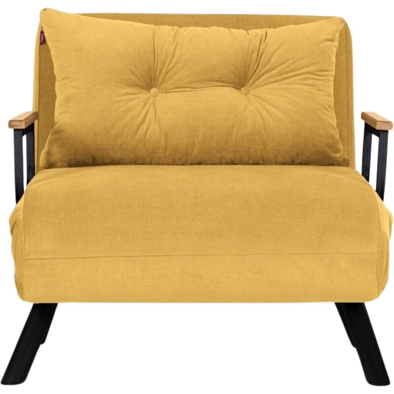 Calicosy - Fauteuil convertible en tissu avec pieds en métal L67 cm - sando