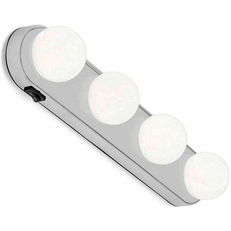 CALICOSY - Lampe de maquillage 4 ampoules pour miroir