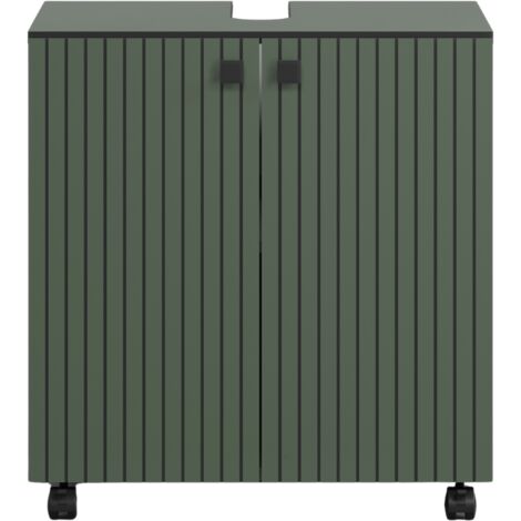CALICOSY - Meuble sous vasque sur roulettes 2 portes L60 cm - PUREBLISS