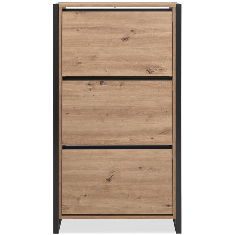 CALICOSY - Meuble à Chaussures 3 Abattants L70 cm - DENVER