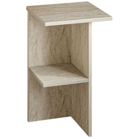 Calicosy – Table de chevet carrée avec étagère 36x36x60 cm – Panneau de particules mélaminé 18 mm – Poids 5,115 kg