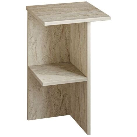 CALICOSY - Table de chevet carrée avec étagère H60 cm - LERAY