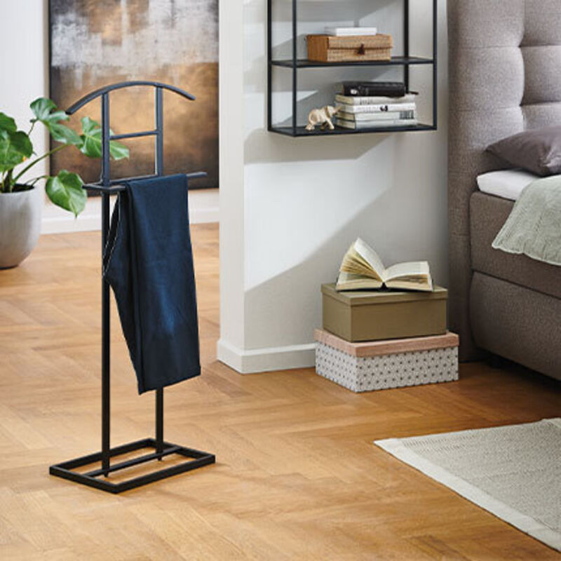 Valet en métal noir - H101 cm - Calicosy