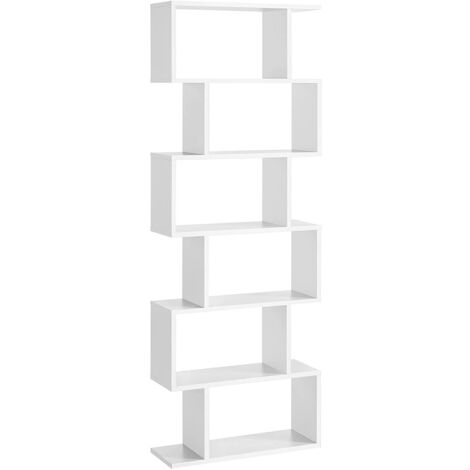 VASAGLE Bücherregal, Regal, Standregal zur Präsentation, freistehender Schrank, Dekoregal mit 6 Ebenen