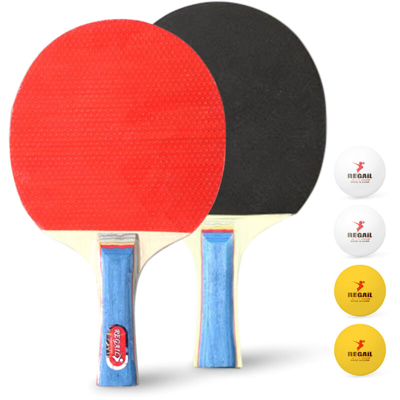 

Calidad de ping-pong Paletas Tabla 2 raquetas de tenis de ping-pong de mango largo del ping-pong de la raqueta Conjunto de Entrenamiento Accesorios