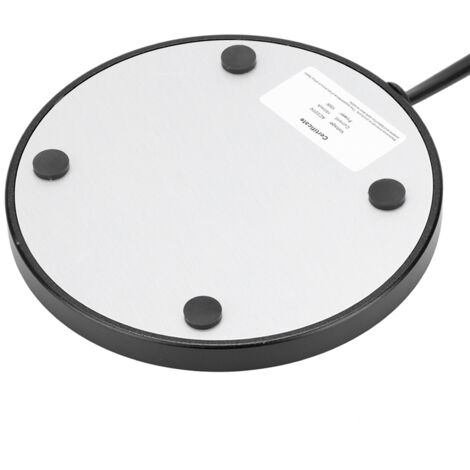 Calientatazas con control táctil, placa eléctrica impermeable de aluminio-magnesio para café, té y leche, temperatura constante de 55 °C, 120 mm, color negro, apagado automático después de 8 horas.