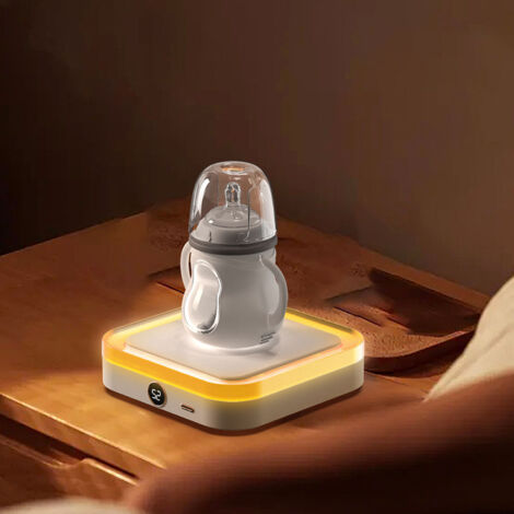 Calientatazas rápido con termostato y 3 ajustes de temperatura para café y leche [Calientatazas] + [USB] + [ABS] + [170 g] [3 ajustes de temperatura, bandeja de goteo grande, portátil]