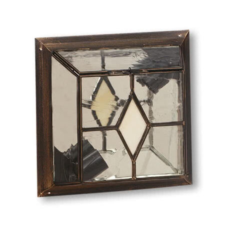 Califa piccola lampada da soffitto 1xe27 oro antico/beige 10x25x25 cm