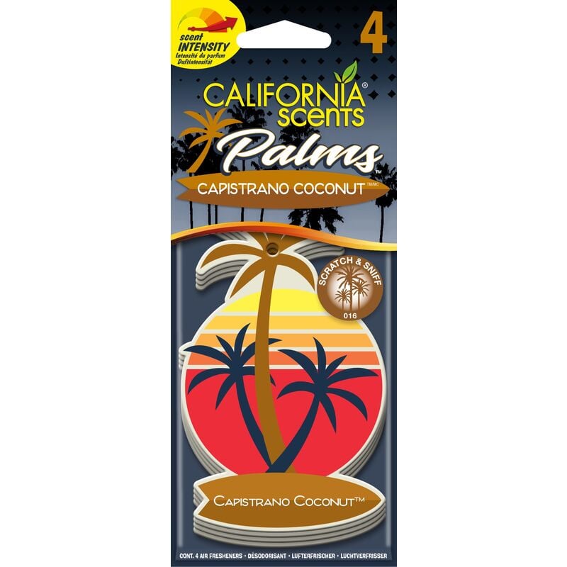 

Autocare - California Car Scents - Ambientador de Coche con Fragancia, Olor y Esencias a Capistrano Coconut, Aroma a Coco (Ambientador de papel con