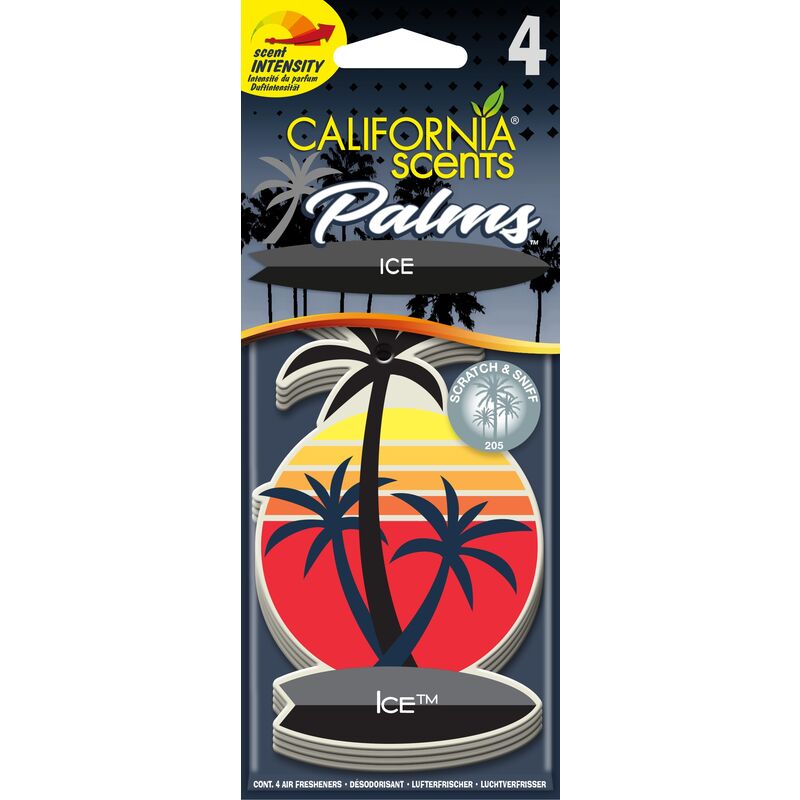 

Autocare - California Car Scents - Ambientador de Coche con Fragancia, Olor y Esencias a Ice, Aroma a Hielo, Fresco (Ambientador de papel con forma
