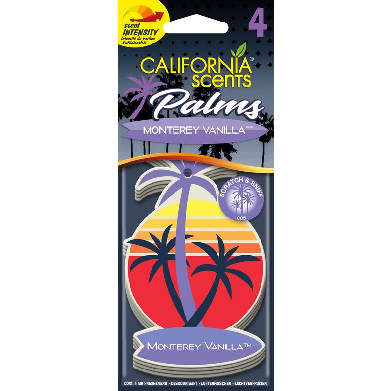 

Autocare - California Car Scents - Ambientador de Coche con Fragancia, Olor y Esencias a Monterey Vanilla, Aroma a Vainilla (Ambientador de papel con