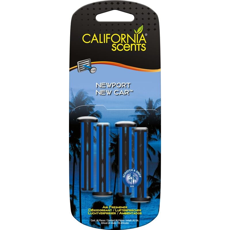 

Autocare - California Car Scents - Ambientador de Coche con Fragancia, Olor y Esencias a New car, Aroma a Coche nuevo (Bastones de ventilación, 4UDS)