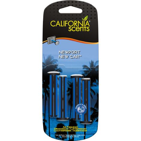 California Car Scents - Ambientador de Coche con Fragancia, Olor y Esencias a New car, Aroma a Coche nuevo (Bastones de ventilación, 4UDS)