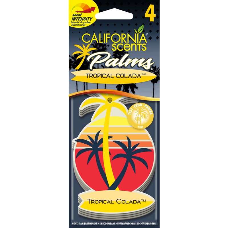 

Autocare - California Car Scents - Ambientador de Coche con Fragancia, Olor y Esencias a Tropical Colada, Aroma a Piña (Ambientador de papel con
